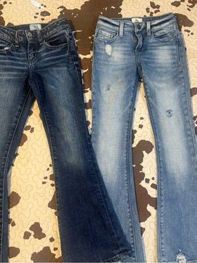 BKE Kids Bootcut Jeans - Dark Indigo & Light Blue Wash